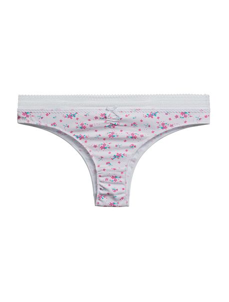 Kit Com 3 Calcinhas Biquíni Elástico Fran Doce Floral