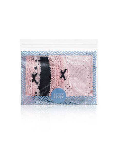 Kit Com 3 Calcinhas Boneca Star Dots