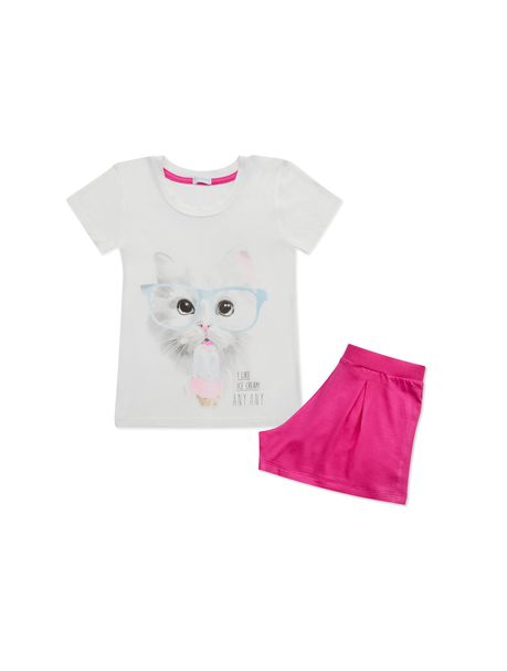 Short Doll Infantil Cat Cream