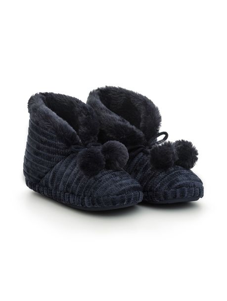 Pantufa Pompom Blue