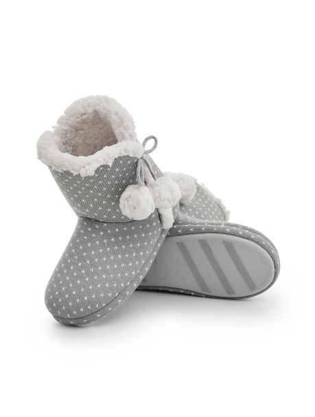 Pantufa Pompom Poá