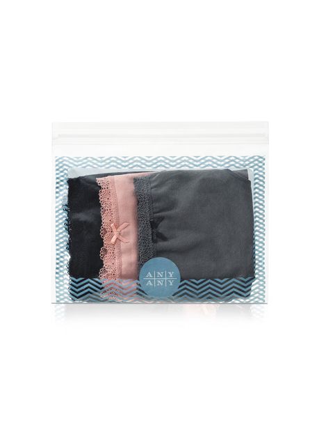 Kit Com 3 Calcinhas Biquíni Pêssego Renda