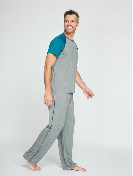 Pijama Longo Manga Curta Masculino Harlow