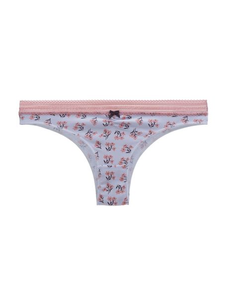 Kit Com 3 Calcinhas Biquíni Floral Rosa