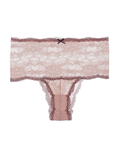 Calça Cintura Alta Renda Bicolor