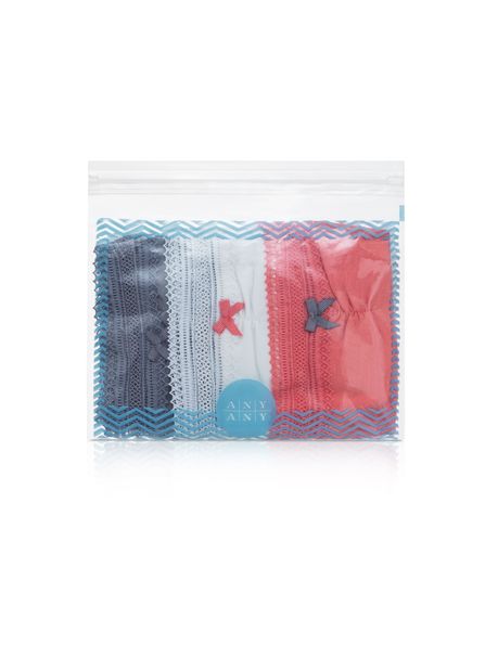 Kit Com 3 Calcinhas Boneca Renda Overloque Salmão