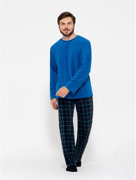 Pijama Soft Masculino Manga Longa Baker