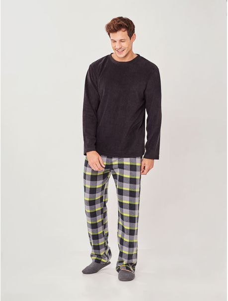 Pijama Soft Masculino Manga Longa Amsterdam