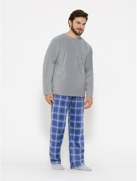 Pijama Soft Masculino Manga Longa Venice