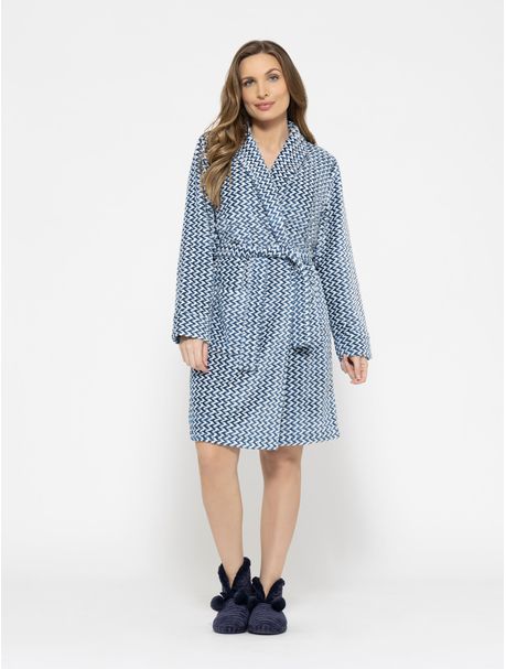 Robe Soft Feminino Blue Ivory