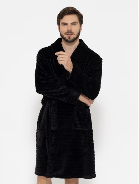 Robe Soft Masculino Manga Longa Black Lines