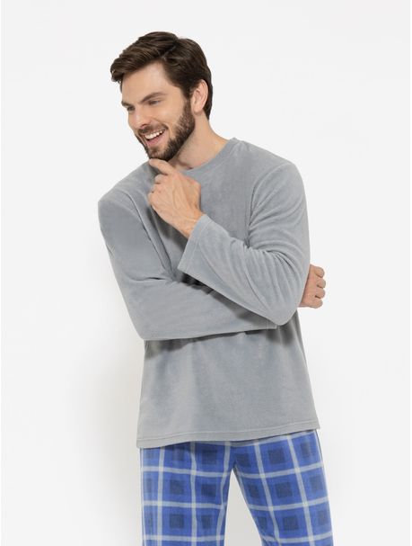 Pijama Soft Masculino Manga Longa Venice