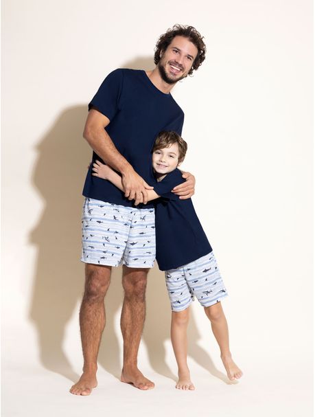 Pijama Infantil Masculino Curto Náutico