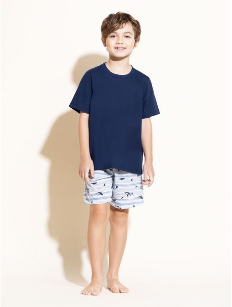 Pijama Infantil Masculino Curto Náutico