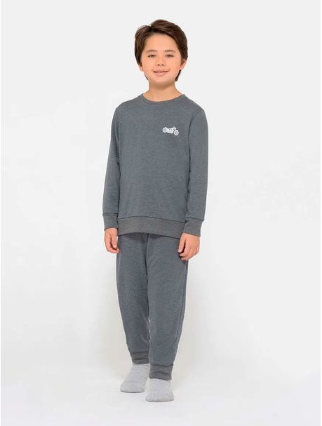Pijama Infantil Masculino Manga Longa Road