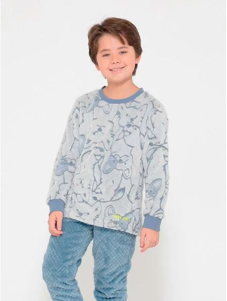 Pijama Soft Infantil Unissex Manga Longa Doguinhos