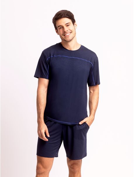 Pijama Masculino Manga Curta Dean