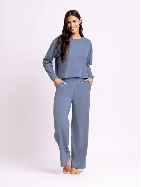 Pijama Feminino Manga Longa Luane