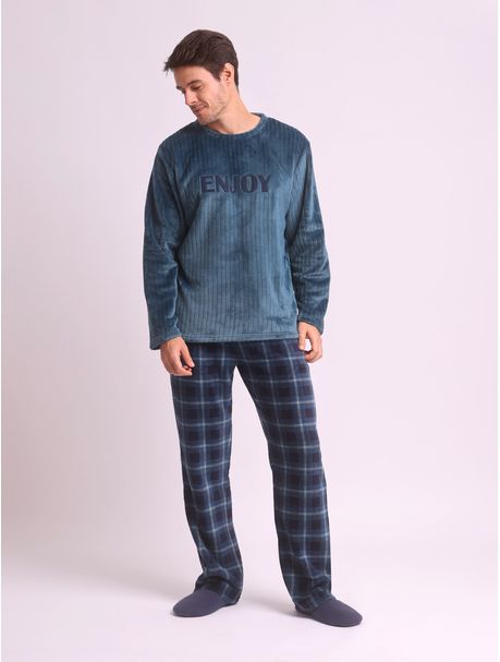 Pijama Soft Masculino Manga Longa Greg