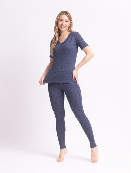 Pijama Feminino Manga Curta Harmonia