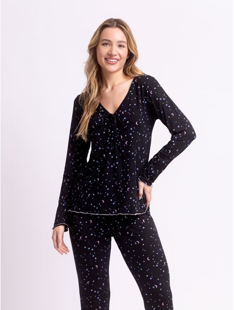 Pijama Feminino Manga Longa Dreamers