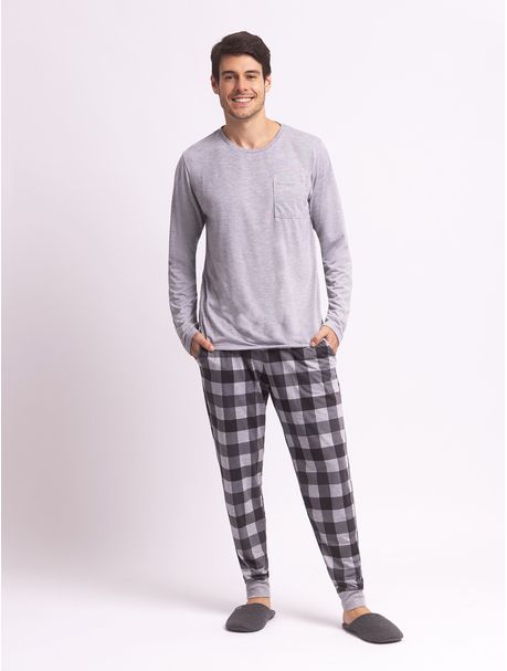 Pijama Masculino Manga Longa Amores
