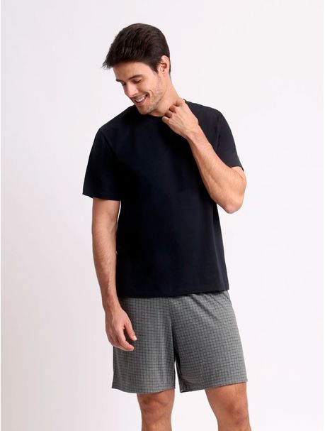 Pijama Masculino Manga Curta Cross