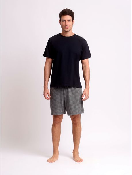 Pijama Masculino Manga Curta Cross