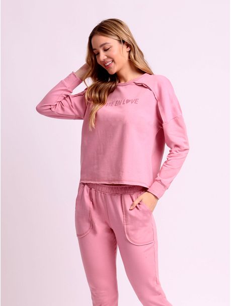 Pijama Feminino Manga Longa La Vie En Love