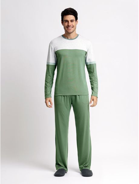 Pijama Masculino Manga Longa Otto