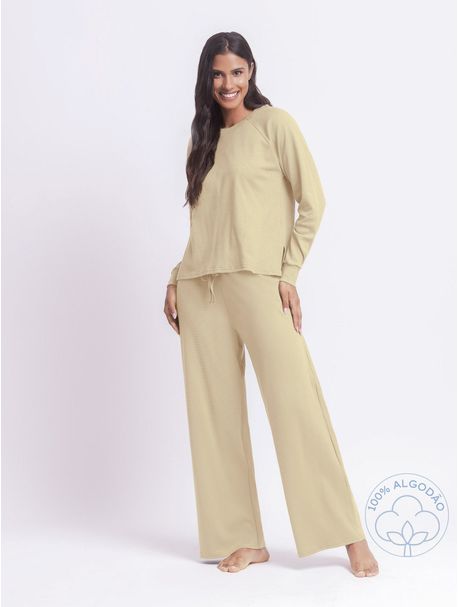 Pijama Feminino Manga Longa Karine