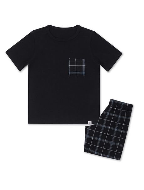 Pijama Infantil Masculino Black Chess