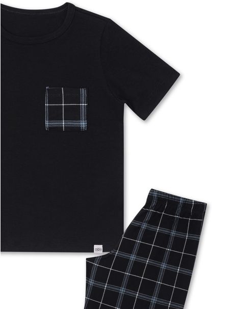 Pijama Infantil Masculino Black Chess