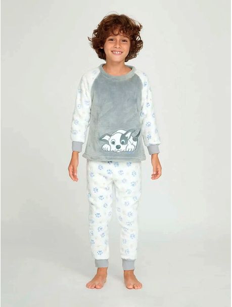 Pijama Soft Longo Manga Longa Infantil Dog Play