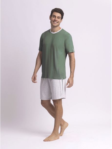 Pijama Masculino Manga Curta Jim