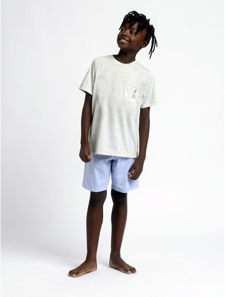 Pijama Infantil Masculino Manga Curta Family Dog