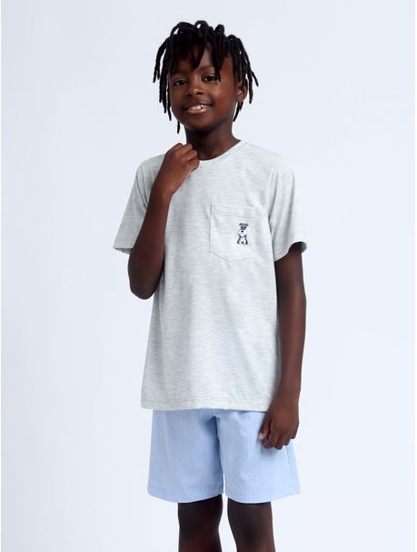 Pijama Infantil Masculino Manga Curta Family Dog