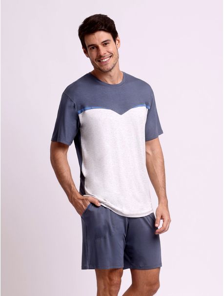 Pijama Masculino Manga Curta Luke
