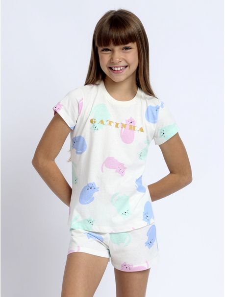 Short Doll Infantil Manga Curta Fluffy