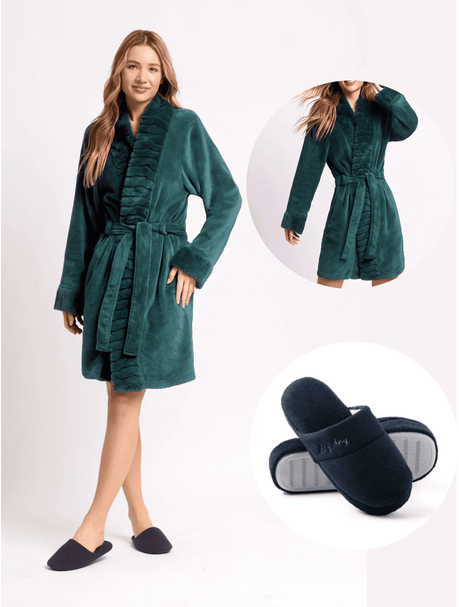 Compre Junto Conjunto Robe Tracy e Chinelo Any Any