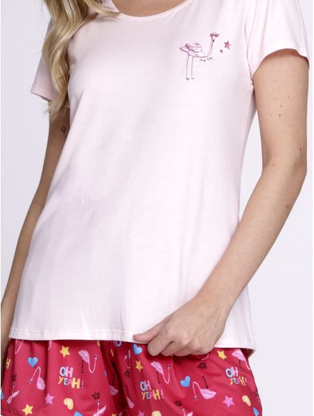 Short Doll Manga Curta Flamingo Stars