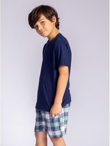 Pijama Infantil Masculino Manga Curta Happy Day