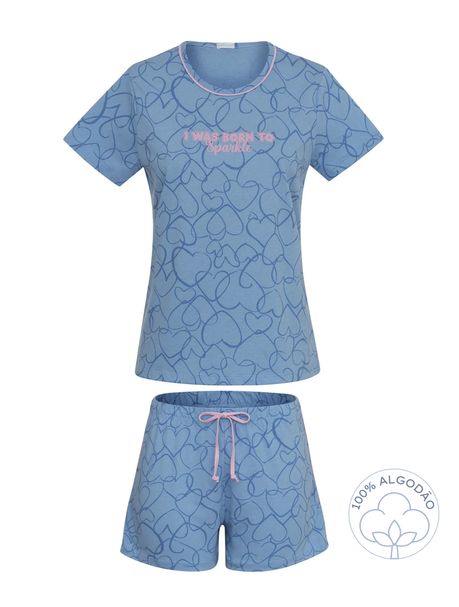 Short Doll Manga Curta Love Blue