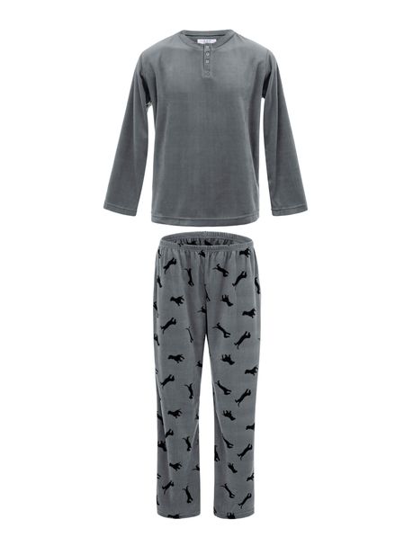 Pijama Soft Plus Size Manga Longa Basset