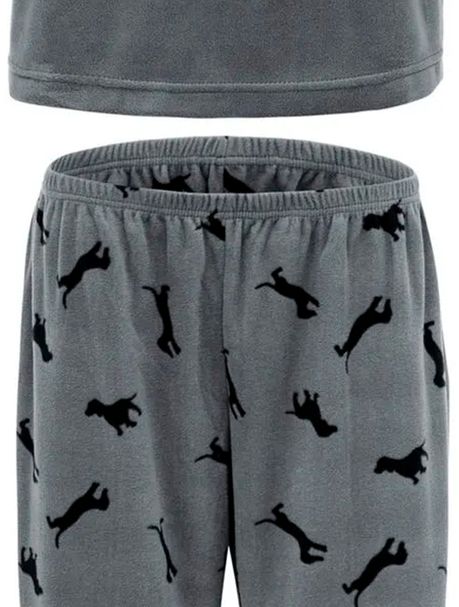 Pijama Soft Plus Size Manga Longa Basset