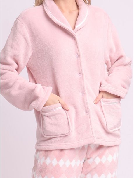 Pijama Soft Feminino Manga Longa Kate