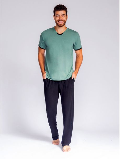 Pijama Masculino Manga Curta Sebastian