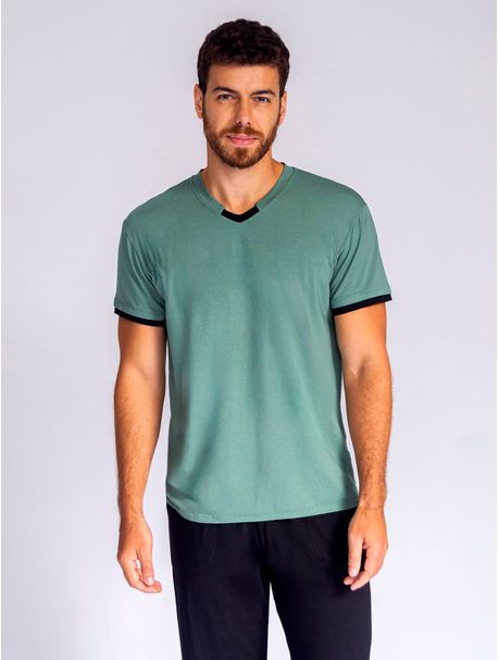 Pijama Masculino Manga Curta Sebastian