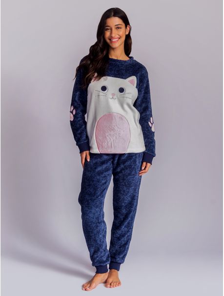 Pijama Soft Feminino Manga Longa Snowball