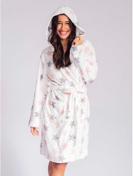 Robe Soft Feminino White Stars